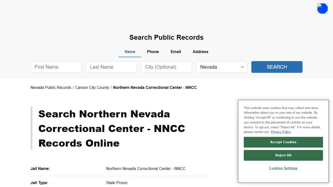 Northern Nevada Correctional Center - NNCC - Carson City - Nevada - TPI