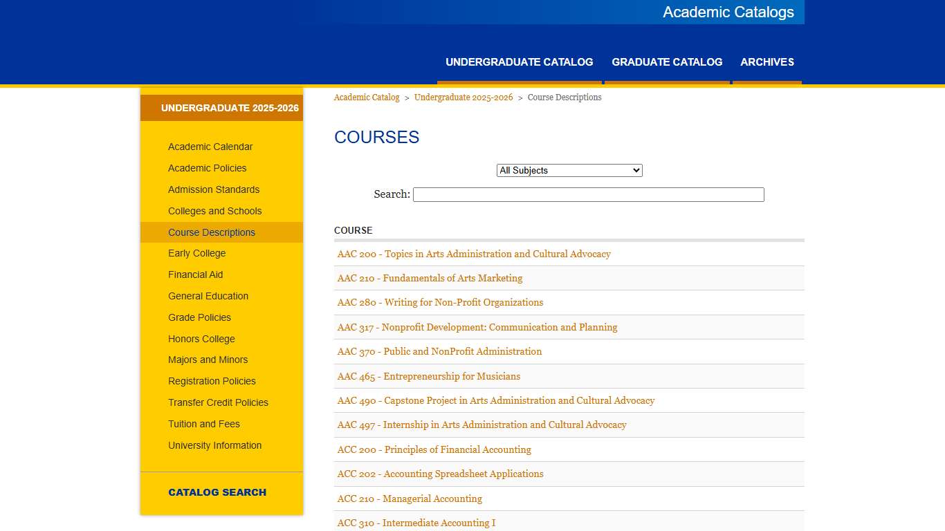 Course Descriptions