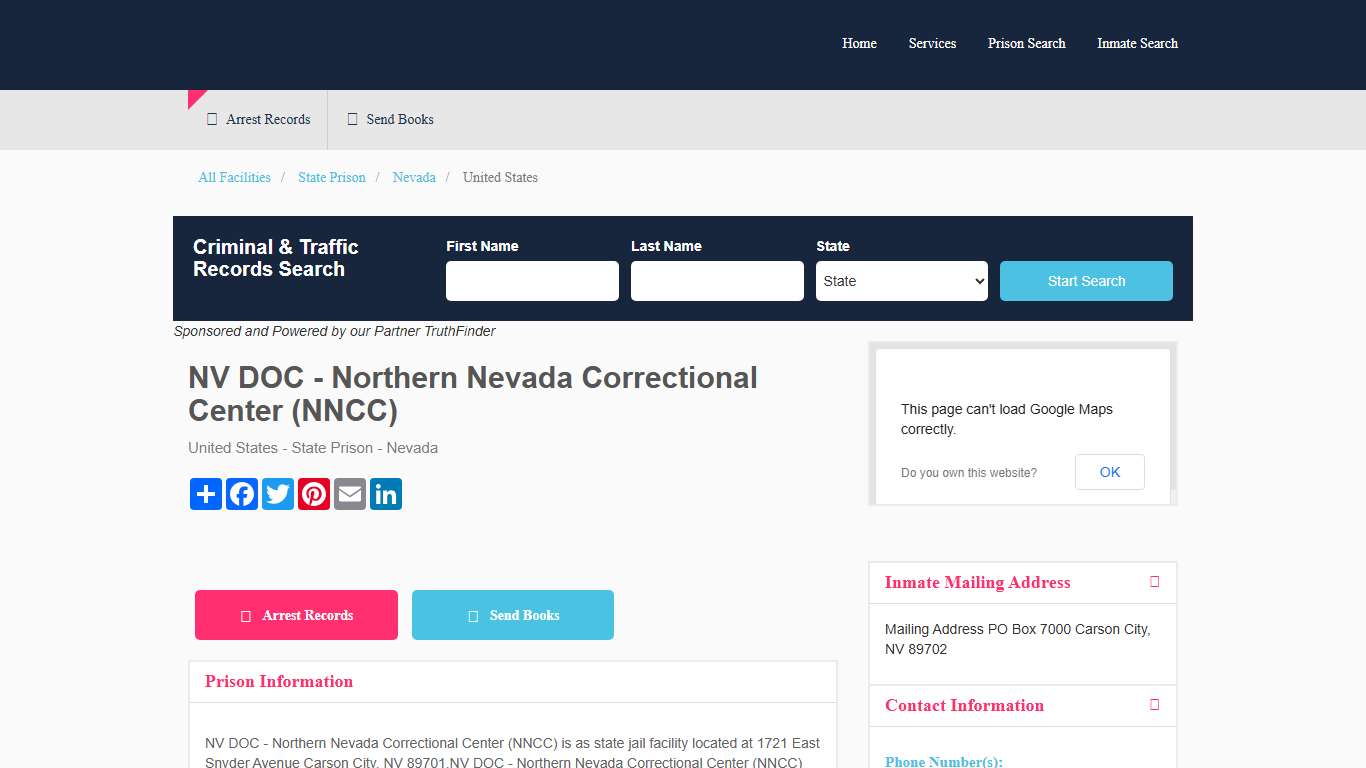 NV DOC - Northern Nevada Correctional Center (NNCC) Inmate Search and Prisoner Info - Carson City, NV